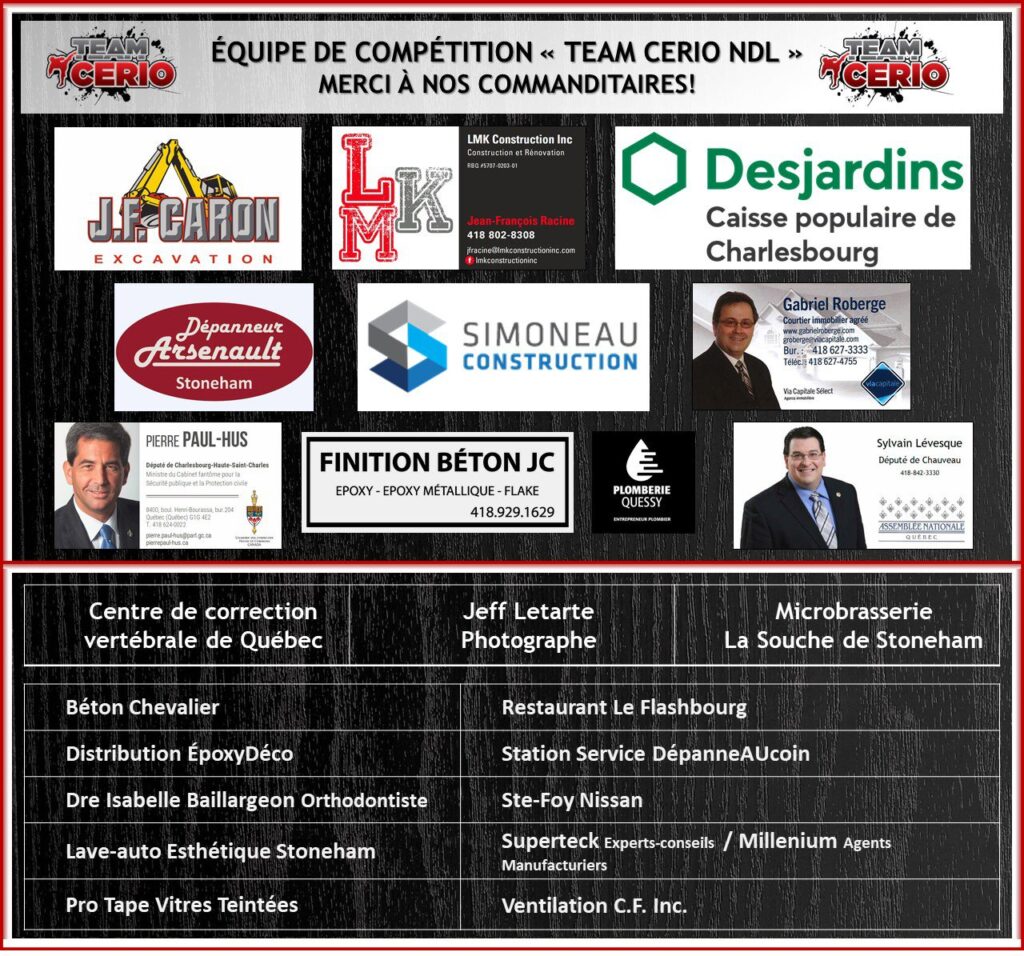 TeamCerioNDL-Commanditaires2018-2019